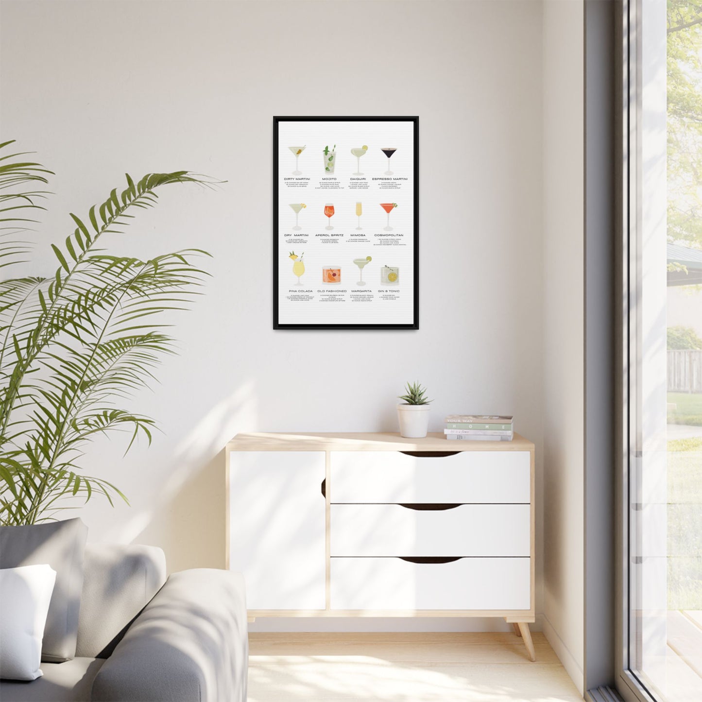 Bar and Kitchen Decor - Mix Drinks Wall Art