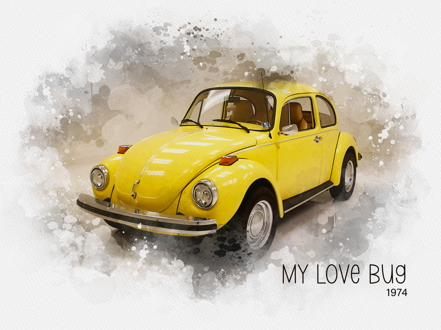 Personalized Watercolor Effect from Photo - Car Picture