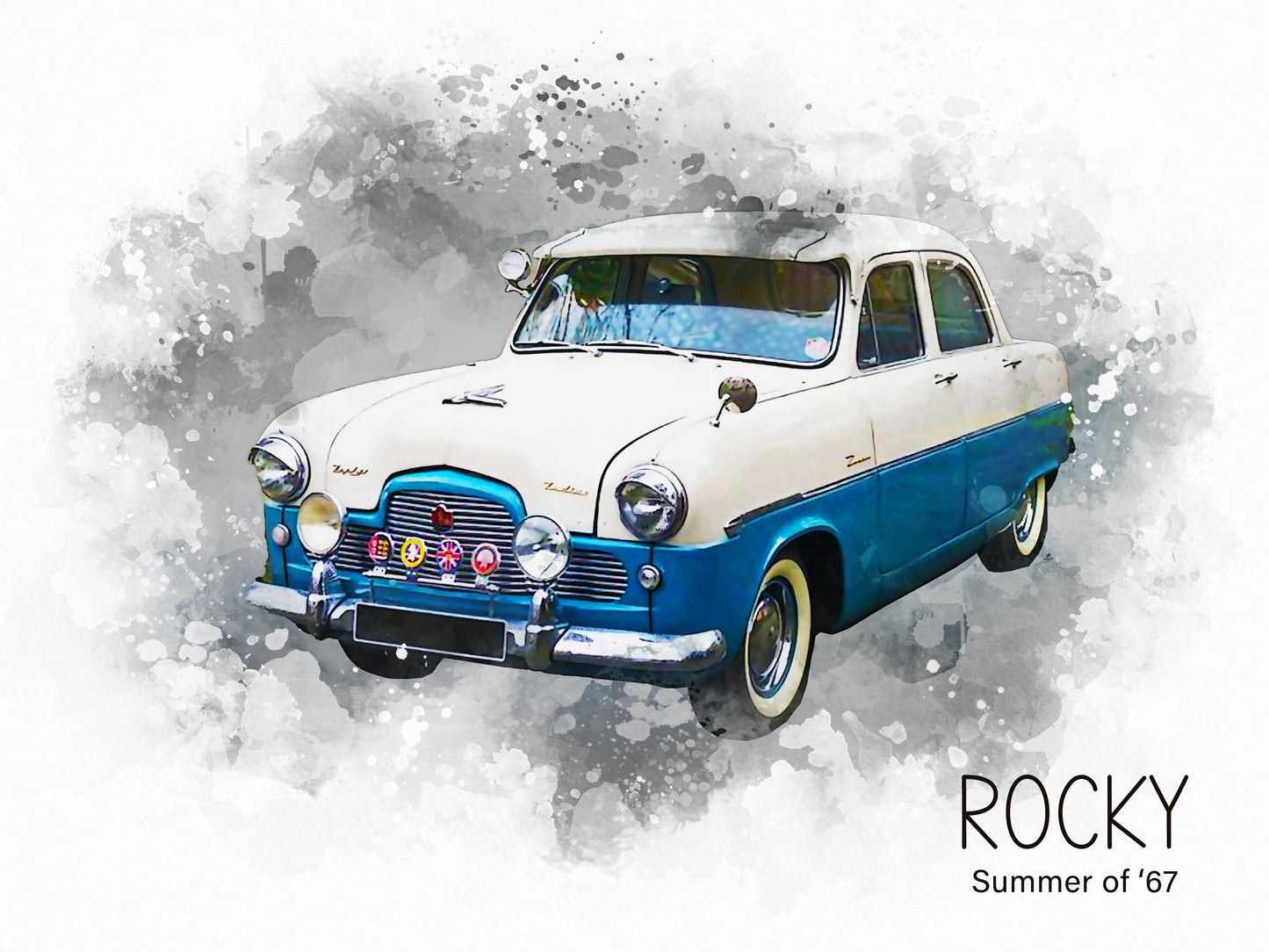 Personalized Watercolor Effect from Photo - Car Picture