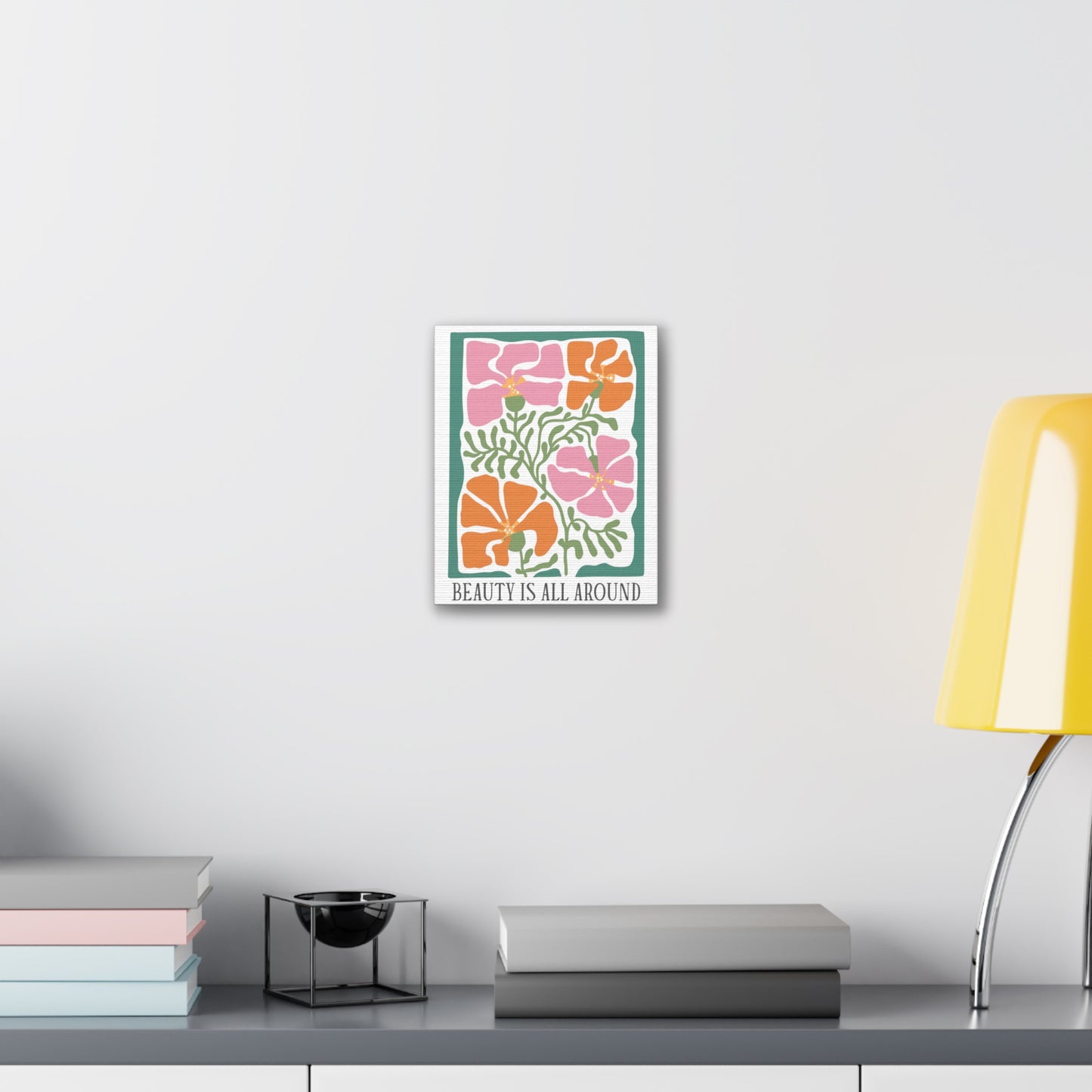 Boho Flower Inspirational - Beauty is All Around - Canvas Wall Art