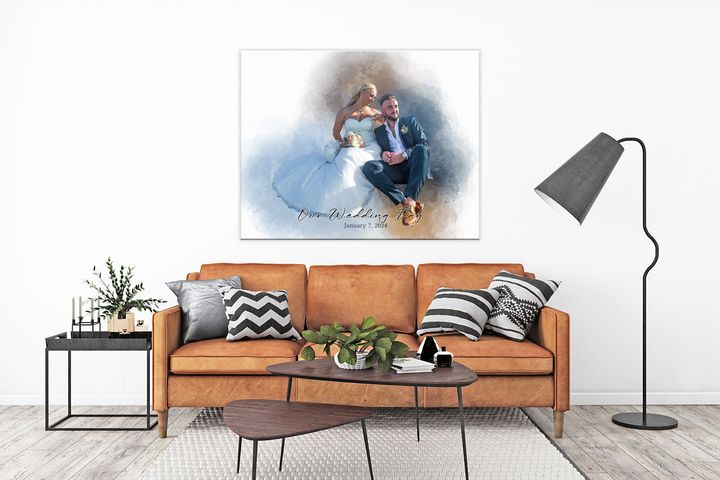 Custom Watercolor Painting, Portrait Painting from Photo, Wedding Portrait